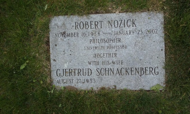 Robert Nozick in Mount Auburn Cemetery Cambridge Massachusetts